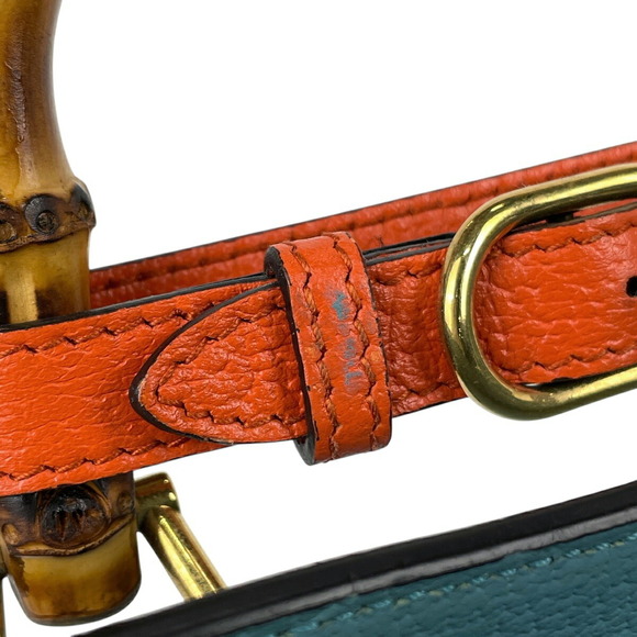 Gucci Diana Tote Shoulder Bag GG Marmont Leather Blue - Picture 9 of 10